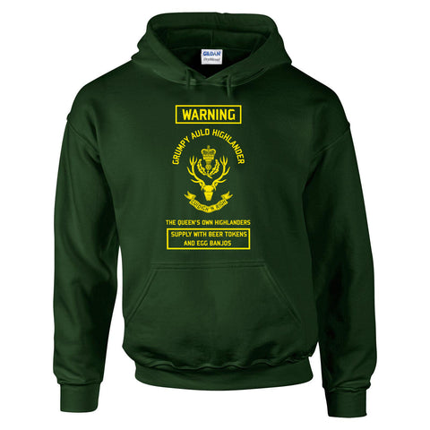 The Queen's Own Highlanders Hoodie Grumpy Old Highlander British Army Hoodie