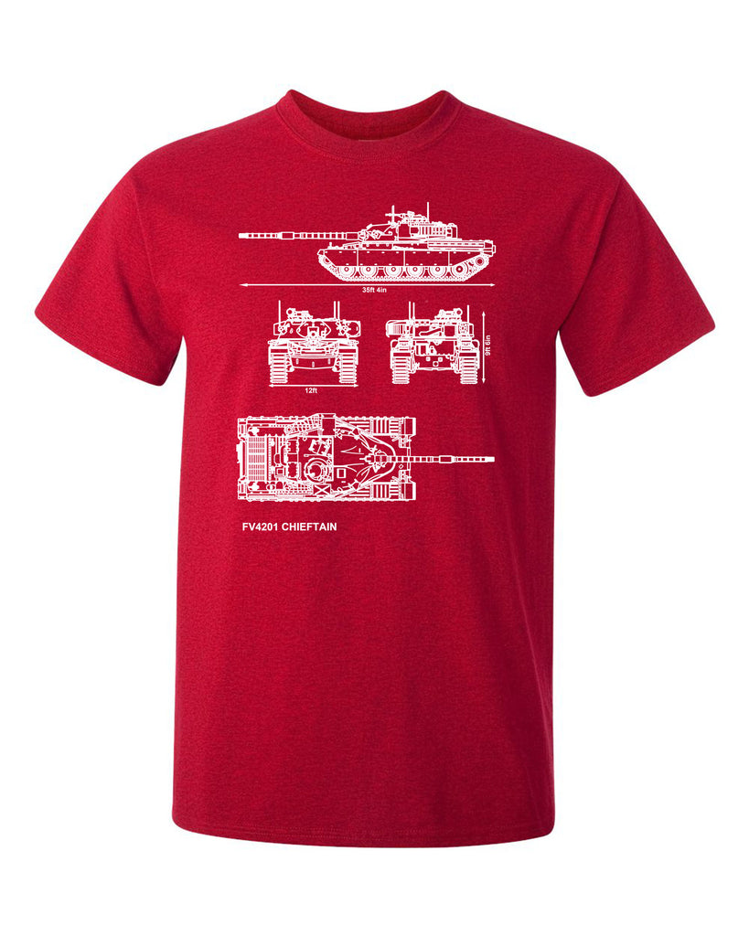 Chieftain Tank Blueprint T-Shirt – Uriah Moon Screen Printing